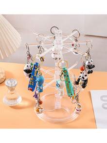 1 chiếc giá đựng bông tai xoay nhiều tầng thời trang, giá trưng bày bông tai, giá đựng vòng tay, dây chuyền, móc treo trang sức kẹp tóc. - 2 lớp xoay - Xem 4