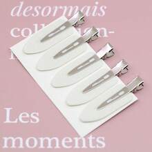 4/20个装女士纯色鸭嘴夹冲浪板无缝发饰，适合日常使用（不含纸卡） - 彩色 - 查看 4