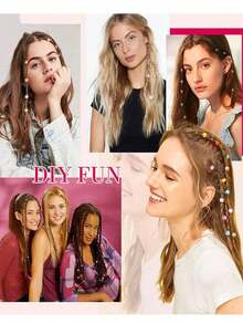 22 Inch Synthetic Fiber Braided Hair Clip, Fashion Teardrop Design, Suitable For Women's Daily Wear And Party Dresses - Multicolor - View 8