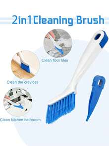 窗户清洁缝隙清洁器、窗台清扫器、窗户缝隙清洗器、缝隙刷、家政清洁工具 - 白藍 - 查看 8