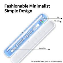 (Empty Holder Box Only, No Accessories) Apple Pencil 1st/2nd Gen Holder Case Compatible With Apple IPad Tablet, Accessory Tip Adapter Storage Box - Multicolor - View 8