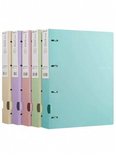 1pc/2pcs/4pcs A4 Loose Leaf Binder, Office Supplies, Test Paper Storage Clip, 4-Ring D-Ring Binder, A4 File Folder, 11-Hole New Modern Color Suitable Punched Loose Leaf Binder