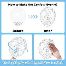 蓝银色气球，10英寸海军蓝气球，珍珠蓝金属银色亮片乳胶气球，适用于男孩生日、婴儿派对、性别揭晓派对…… - 查看 4