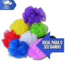 Set Of 8 - Nylon Bath Sponges, Soft Loofah, Kit With 8 Assorted Smooth Colors, Premium Bath & Shower - Multicolor - View 4