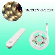 2835RGB Body Sensor LED Strip Light, 3.28FT/1M-16.4FT/5M, Battery Box Mounted Battery Powered Or USB Powered (Batteries Not Included), Warm Light/White Light Optional, Soft And Bright Colors Suitable For Staircases, Closets, Study Rooms, Bedrooms. - CT-white Light/Warm Light - View 15