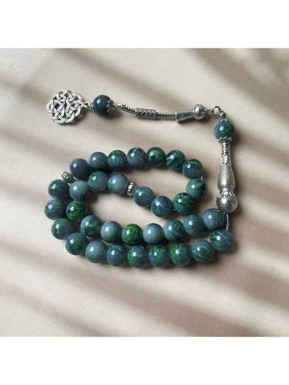 New 33 Beads Glass Rosary Pendant, Ramadan Prayer Beads For Ramadan