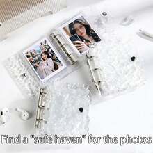 1pc Wavy Transparent Loose-Leaf Photo Album, Acrylic Clear File Folder Loose-Leaf Cover, Can Be Used As Notebook, Planner, Card Holder, Sticker Book, Photo Album, Stationery, Suitable As Gift For Girls - Clear - View 5