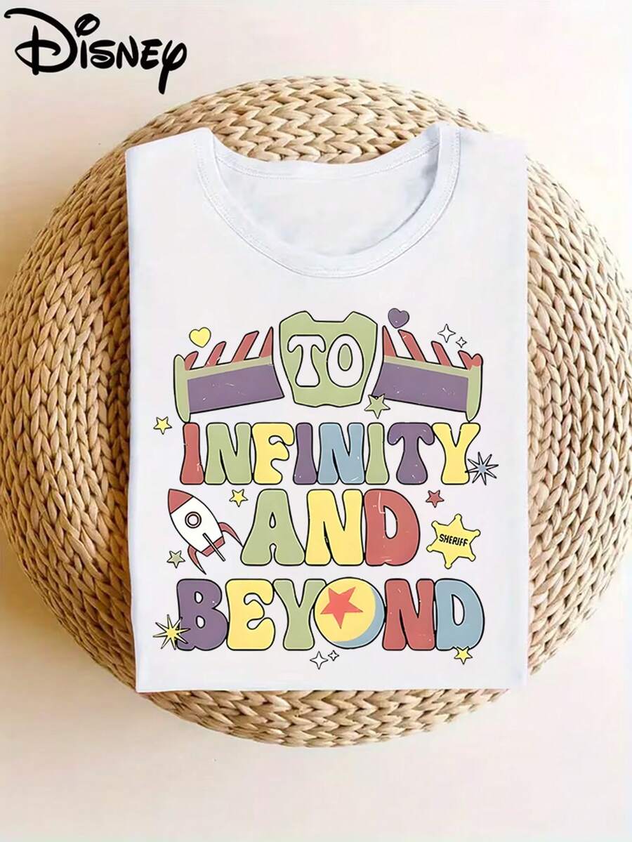Authorized By Disney, Disney Toy Story Buzz Lightyear T-Shirts, Casual And Comfortable T-Shirts, Breathable And Lightweight, Fashionable Street Clothes, Casual Shirts For Men And Women, And Gifts For Disney Fans. - White - View 1