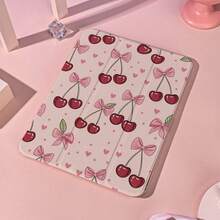 1个带笔槽的多角度磁吸支架保护套，支持自动休眠/唤醒功能，可爱平板电脑保护套，兼容Pro/Air/三星Galaxy A9/S9/S7/S10+/小米Pad/5/6/7 - 彩色 - 查看 4