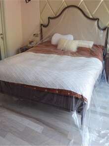 1件装，防水塑料家具防尘罩 - 保护汽车、床和沙发 - 防尘耐用 - 家具保护罩，返校季，学习用品，办公用品。 - 彩色 - 查看 4