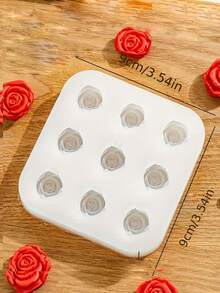 1pc Rose Flower Silicone Mold, Baking Tool For 9-Cavity Chocolate, Cake, Fondant - View 7