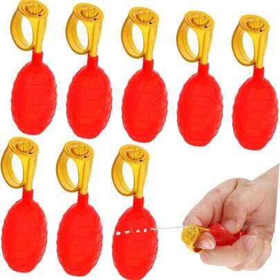 1个趣味喷水戒指恶作剧玩具 - 愚人节恶搞玩具，塑料材质，可喷水，边缘光滑，喷水派对礼物恶作剧玩具，喷水戒指恶作剧套装，响亮的塑料玩具，适合户外派对，适合愚人节和各种恶作剧。