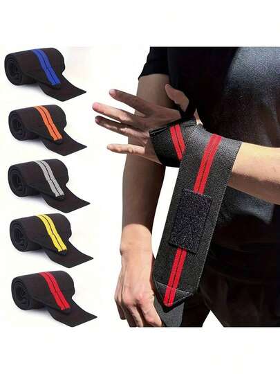 1 Pair Sports Compression Strap Elastic Wrist Wraps, Weightlifting Wrist Support Bandage