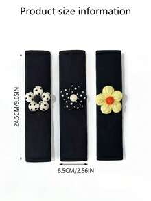 2件装花卉雪纺汽车安全带肩垫，防滑防摩擦肩套 - 護肩 - 查看 2