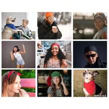 MDSTYLE 100  Solid Color Bandana For Men Women 22 X 22 Handkerchief Headband Scarf - Đỏ - Xem 5