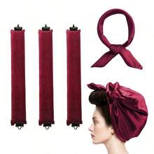 Lazy Heatless Curling Headband Soft Elastic Hair Curler Sleep Curling Tool With Hook - Multicolor - View 17