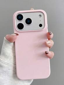 Minimalist Dopamine Pink Phone Case Compatible With IPhone 17 Pro Max/17 Pro/17 Air/17/16 Pro Max/16 Pro/16/16 Plus/15/15 Pro Max/15 Pro/15 Plus/11/12/13/14 Pro Max/12 Pro/12 Pro Max/13 Pro/13 Pro Max/7 Plus/14 Pro/14 Pro Max/14 Plus Soft Shell, Creative Design For Men And Women - Pink-upgraded Version - View 1