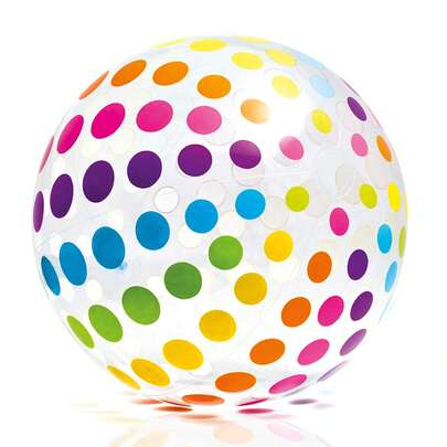 2 quả bóng bay đồ chơi bơm hơi in họa tiết chấm bi và sọc nhiều màu sắc, trò chơi gia đình, trang trí tiệc bể bơi, trò chơi tương tác cho các cặp đôi, phù hợp cho trẻ em và người lớn chơi các hoạt động thể thao dưới nước ngoài trời.