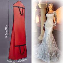 1 件/2 件透气服装袋，适用于婚纱、新娘礼服、晚礼服、西装外套、防尘收纳袋、衣柜或旅行用白色服装罩、适合长裙、透明服装袋服装保护罩、防尘服装罩、衣柜保护罩、服装防尘罩、服装罩、长服装罩，防止灰尘、潮湿、虫害、旅行服装袋、便携式服装罩、皱纹和质量下降，适用于悬挂礼服、婚纱或商务套装。婚纱收纳、个性化婚礼礼物、婚礼装饰、新郎防尘罩、新娘、新娘、伴郎、伴娘 - 彩色 - 查看 25