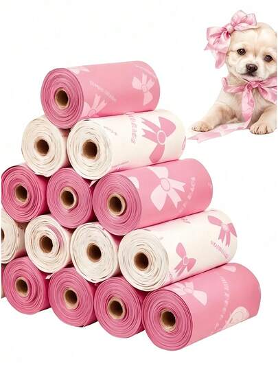 360pcs/225pcs/120/Pcs Thick Pet Waste Poop Bags, Leakproof Polyethylene Garbage Bags With Unique Patterns, Suitable Colors For Dogs & Cats, Multipurpose Cleaning Bags, Holiday & Christmas Gifts