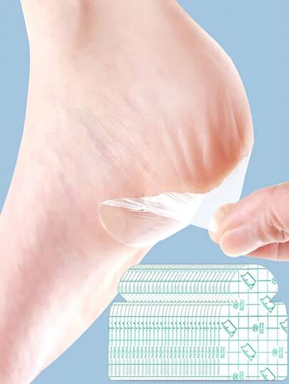 10 piezas Almohadillas invisibles hidratantes para talones - Almohadillas de cojín transpirables, adecuadas para talones secos y agrietados, hidratantes, de material suave de PVC, sin necesidad de pegamento, ideal para regalos de vacaciones y obsequios de fiesta