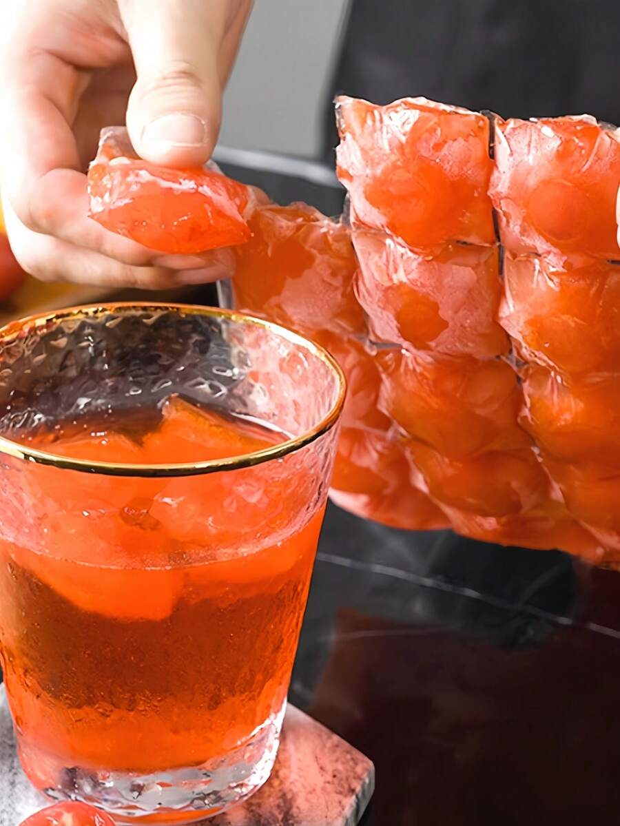 100pcs/50pcs/30pcs/10pcs Disposable Ice Cube Bags, 24 Independent Compartments, Self-Sealing, Tearable,Household Ice Bag, Ice Cube Mold Self Sealing Mouth Ice Bag, Ice Grid Bag Ice Making Mold,Perfect For Diy Ice Packing, Juice Freezing In Summer. - Clear - View 1