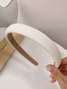 1pc Women's Accessories, Headband, Spring/Autumn/Winter/Summer Hairband, Versatile Headpiece For Going Out, Women Hairclip, Hair Tie, Crown Top, Decorative Accessory Beauty Home Hair Accessories - White - View 1