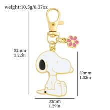 Creative Sakura Snoopy Cartoon Keychain Cute Doll Car Keychain Couple Bag Pendant Birthday Gift Small Gift Random Style - Multicolor - View 10