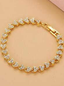 2pcs Women's Fashionable And Elegant Quartz Watch Luxurious Rhinestone Bracelet Set,Suitable For Daily Wear - Green - View 4