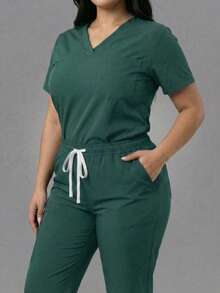 Scrub Sets - Dark Green - View 3
