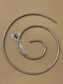 1 pieza Tendedero de ropa en espiral de acero inoxidable, de forma redonda minimalista y ahorra espacio para colgar sábanas - Multicolor - Ver 10