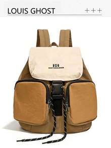 4-Color Urban Explorer Functional Backpack Set | Gray, Pink, Yellow And Black, Suitable For Multi-Scenario Commuting Aesthetics, Elastic Rope System*Multi-Compartment Division, One Set Of Equipment Covers All Scenarios Of Campus Travel And Outdoor, Smooth Bidirectional Zipper Sliding - Multicolor - View 10