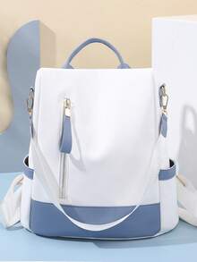 New Chinese Style Butterfly Print Sweet Women Backpack, Fashion, Suitable For Students, Office, Commuting, Travel, Multi-Functional Anti-Theft Waterproof Backpack - Blue - View 4