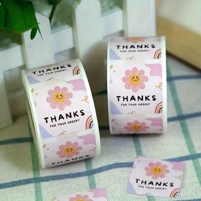 300 Thank You Label Stickers, These Versatile Packaging Seal Stickers Are Perfect For Gift Boxes, Bag Tags, Sealing Labels, Party Gifts, And Birthday Decorations