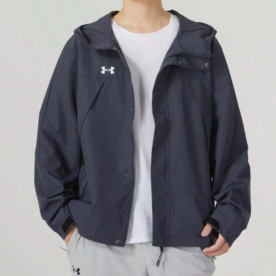 Under Armour Jacket/Coat Woven Hooded Men's Commuter Wear 23600401-013 - Graphite Gray - View 1