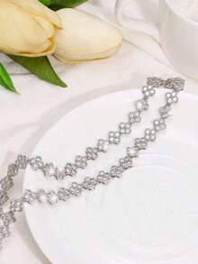 1 Piece Flower Brass Luxury Jewelry Set Women Necklace Jewelry - Vòng cổ hoa - Xem 4