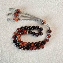 1 件 33 件图案玻璃珠手链，适合男士日常佩戴 - 灰色 - 查看 14