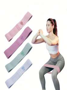 1/2pcs Elastic Resistance Bands, Yoga/Fitness Booty Bands, Glute Activation Bands, Gym Training Loops, Yoga Exercise Equipment, Tension Bands - Multicolor - View 10