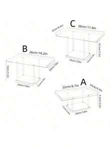 Acrylic Dessert Display Stand Set, Transparent Acrylic Cupcake Stand, Suitable For Cupcakes, Candies, Pastries, Food Trays, Cookie & Dessert Plates, Serving Trays, With Base, Suitable For Weddings, Birthday Parties, Dining Tables, New Year Gifts, Wedding Celebrations, Birthday Parties And Other Occasions. - Clear - View 7