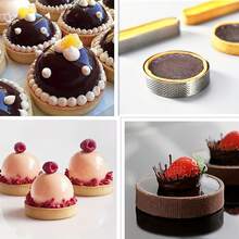 6pcs/12pcs Stainless Steel Perforated Tart Rings, Non-Stick & Durable Cake Rings (5cm/8cm) - Non-Stick Round Pastry Molds For Baking Mousse, Tarts, Desserts, Mini Cakes - Heat-Resistant And Dishwasher- Tart Molds, Cake Molds - View 4