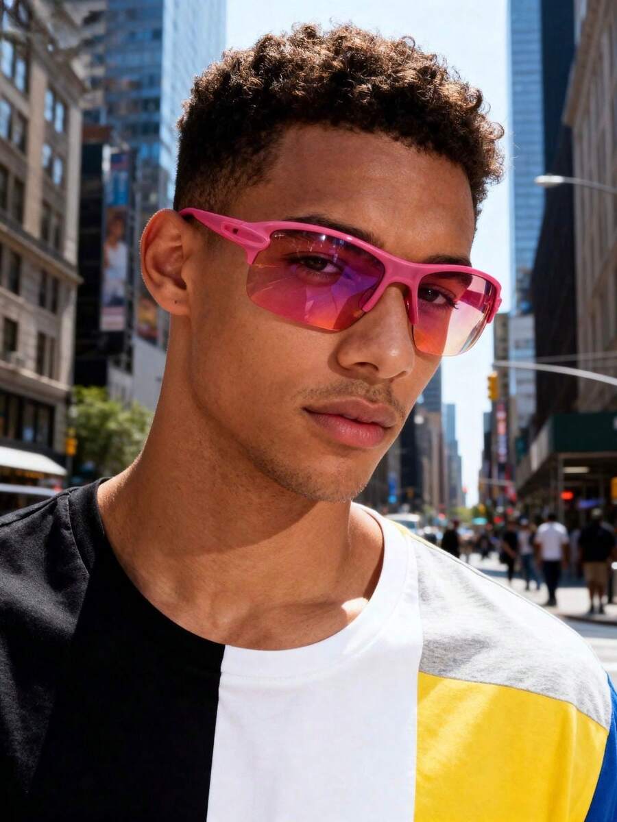 Men Fashion Glasses - Hồng - Xem 1