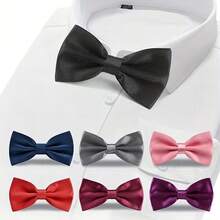 Bow Tie With Adjustable Strap For Adults And Children - White Butterfly - View 2