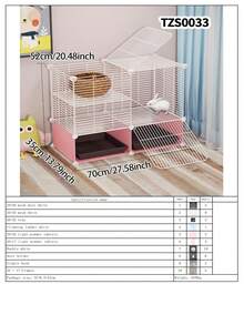 Indoor Rabbit Cage, Rabbit Villa, Small Animal Cage With Tray - Multicolor - View 11