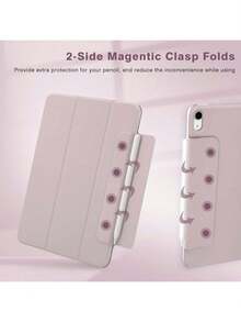 Shockproof Solid Color 2026 Air 11/ Air 13 Protective Case, Magnetic Tri-Fold With Holder For Air 11th Gen/ Pro 11 Spring Gift - Mauve Purple - View 5