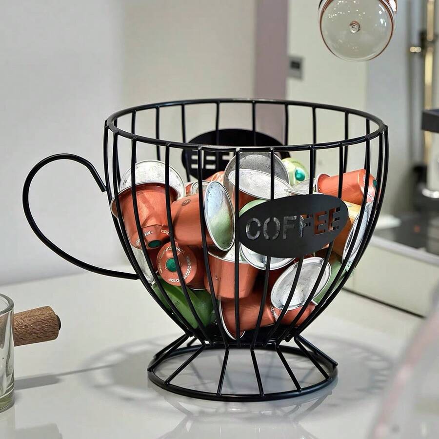 1 pieza Estantería de almacenamiento de cápsulas de café estilo nórdico, organizador de lujo para aperitivos y dulces para el hogar, adecuado para exhibición en cafés y bares, esencial para la temporada de regreso a clases - Multicolor - Ver 1