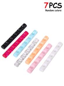 7/3/1 Pcs Nail Art Brush Holder - Multi-Slot Acrylic Resin Gel Nail Brush Organizer Desk Storage - Candy Color Nail Art Brush Stand - Portable For Travel - Multicolor - View 7