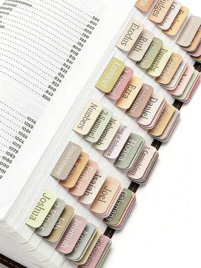 5 قطع/مجموعة علامات فهرس الكتاب المقدس بألوان خافتة، ملصقات فهرس الكتاب المقدس الساخنة البيع عبر الحدود