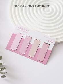 Morandi Color Magnetic Bookmarks, Soft Magnetic Page Clips, Solid & Color Block Design Reading Markers, 4 Styles Stationery For Students & Book Lovers - Rectangle - View 13