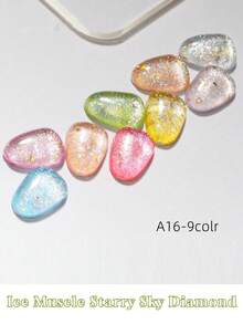 Miss Leia 9支装 15ml 春夏美甲闪粉冰肤星空亮片凝胶指甲油 新款美白彩色亮片指甲油 流行色凝胶指甲油 初学者美甲 UV LED固化可浸泡半永久 适用于美容院美甲沙龙套装 DIY居家节日派对 女士礼物 美甲用品 - 彩色 - 查看 3