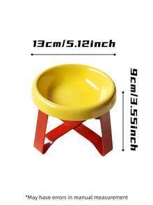 1pc Plastic Elevated Pet Food Bowl Elevated Pet Food Bowl The Non-Sliding Tilt Pet Bowl Is Ideal For Dog And Cat Feeding To Reduce Neck Strain And Improve Digestion - Multicolor - View 8